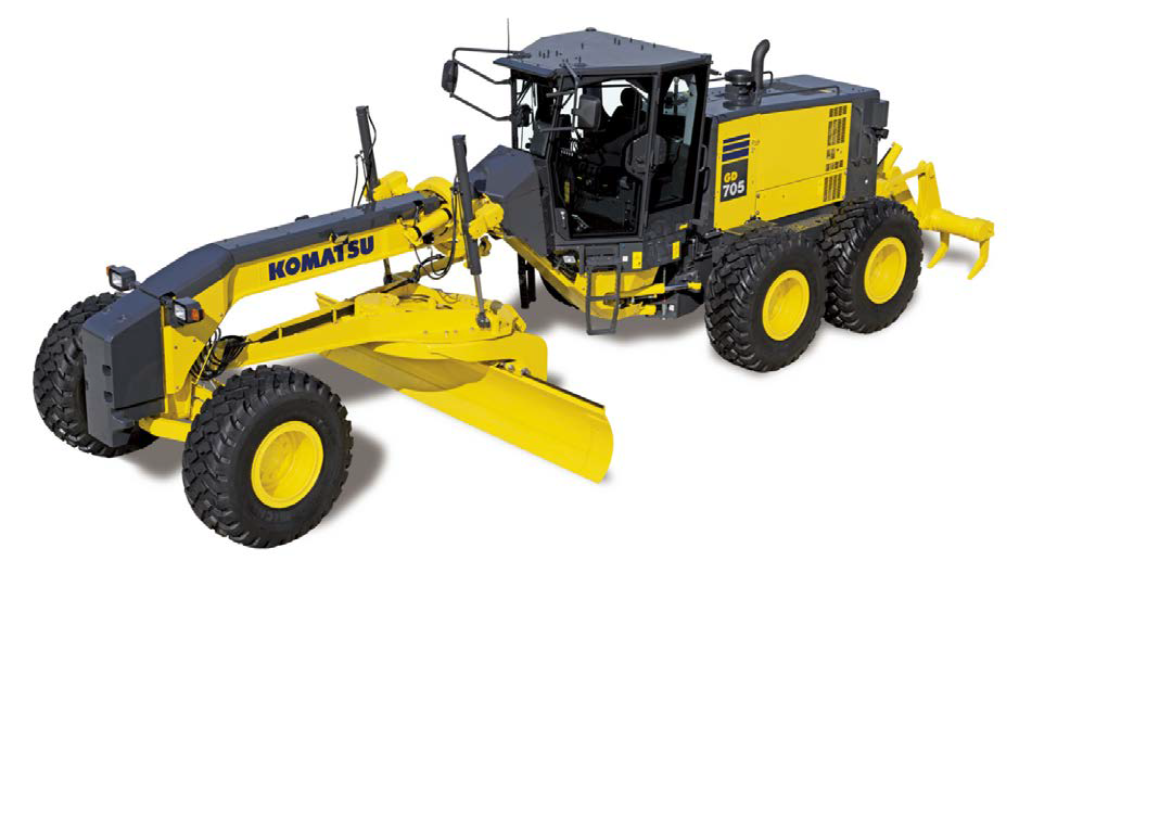 Новый автогрейдер Komatsu GD705-5 – особенности модели