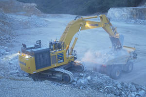 Экскаватор Komatsu PC1250 - новый мировой рекорд производительности в компании «СУЭК-Кузбасс»